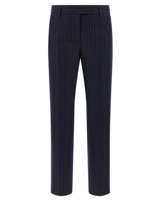 Alberto Biani Blue Franca Pants Virgin Wool