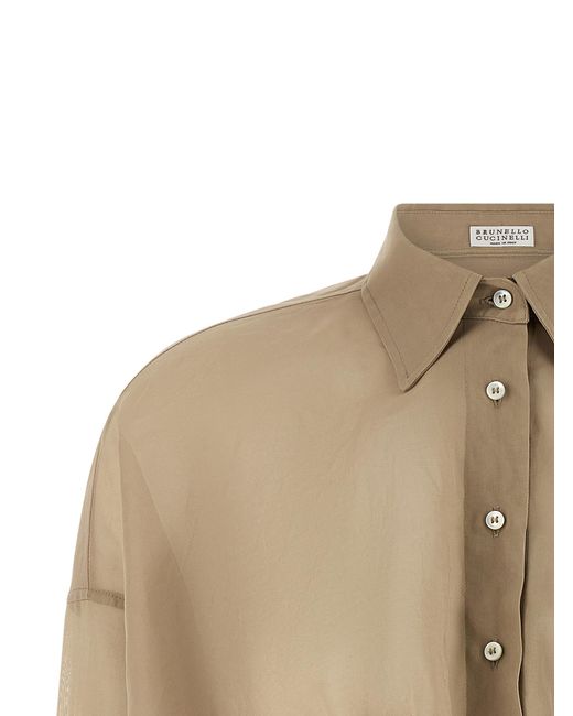Brunello Cucinelli Natural Cotton Blouse