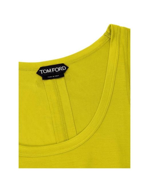 Tom Ford Yellow Silk Tank Top