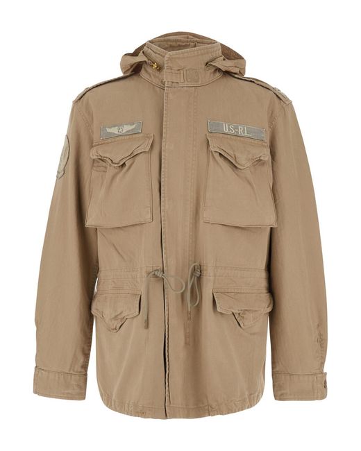 Polo Ralph Lauren Natural Cotton Jacket With Removable Hood for men