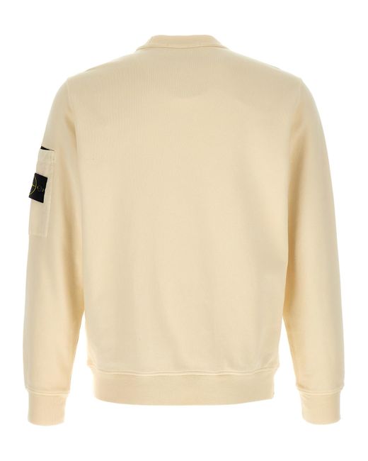 Stone Island Natural Logo Badge Sweatshirt for men