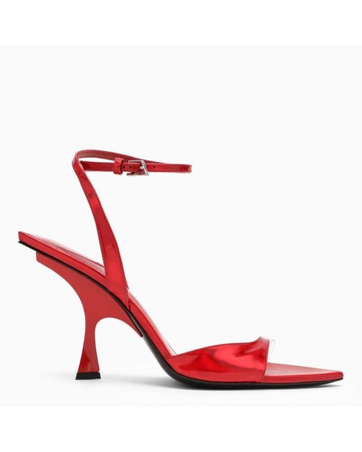 The Attico Red GG Asymmetrical Sandal