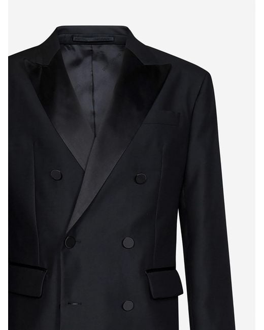 DSquared² Black Suit Chicago Virgin Wool Suits for men