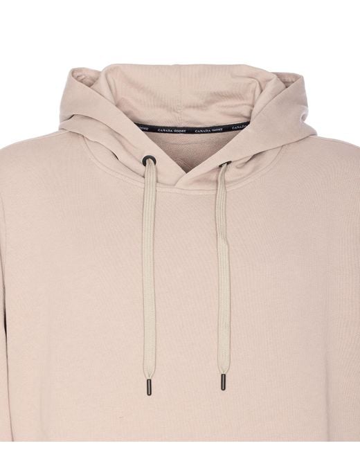 Canada Goose Natural Huron Logo Hoodie for men