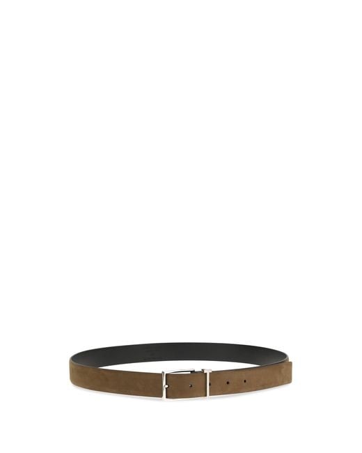 Tom Ford Brown Suede Belt Calf Leather Bos Taurus E Braces for men