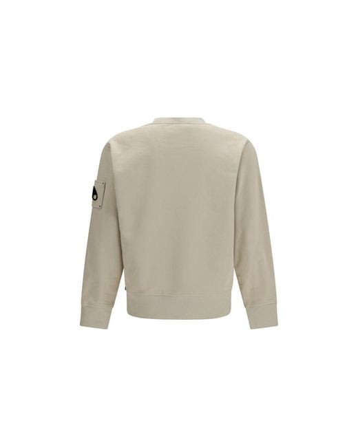 Moose Knuckles Gray Beige Cotton Sweatshirt for men