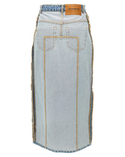 Vetements Blue Inside-Out' Skirt
