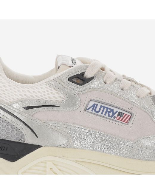 Autry Metallic Sneakers Hyperway Leather Trainers