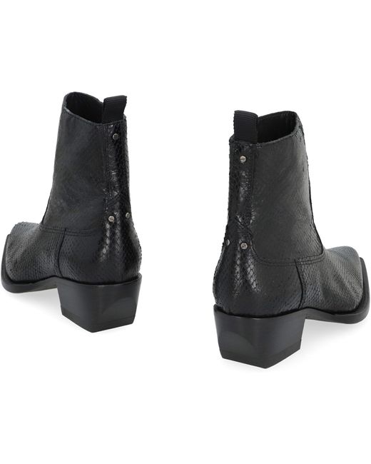 Golden Goose Deluxe Brand Black Debbie Leather Ankle Boots