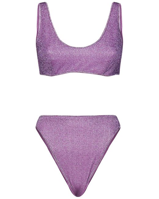 Oseree Purple Bikini Lumière Bra 90S Bottom