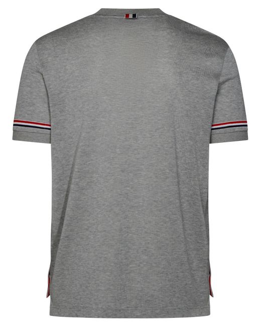 Thom Browne Gray Cotton T-shirt for men