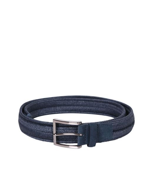 Orciani Blue Woven Belt for men