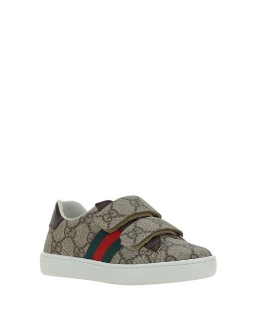 Gucci Natural Boys Jacquard Sneakers Upper: Polyurethane Trainers for men