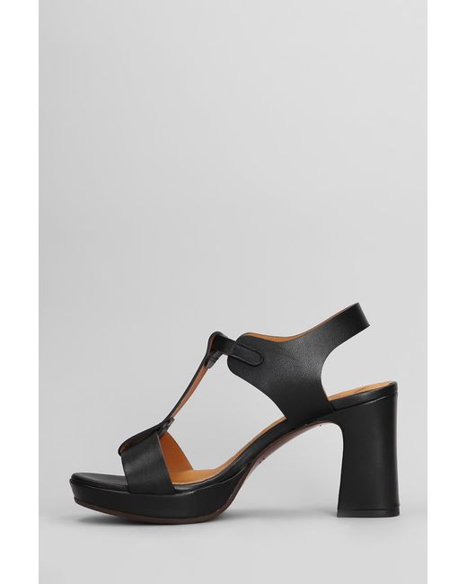 Chie Mihara Black Kimor-L Sandals