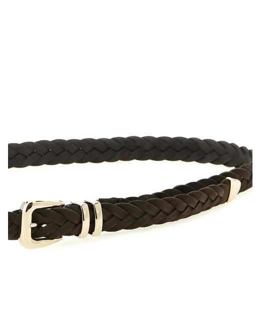 Brunello Cucinelli Black Bull Skin Belt for men