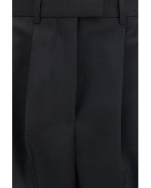 Givenchy Black Double-Pleat Pants Wool And Mohair Ovis Aries