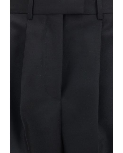 Givenchy Blue Trousers Double-Pleat Wool-Mohair Wool (Ovis Aries)