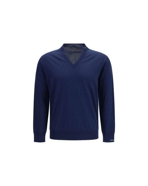 Prada Blue Cotton Sweatshirt for men