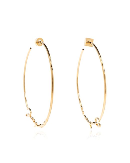 Jacquemus Multicolor Round Earrings With Logo