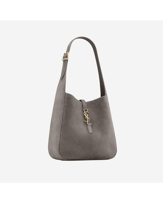 Saint Laurent Gray Small And Soft Suede Le 5 À 7 Bag Calf Leather Shoulder