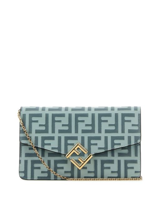 Fendi Gray Wallet On Chain Ff Nappa