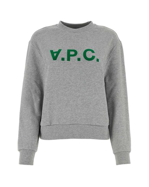 A.P.C. Gray Cotton Elisa Sweatshirt