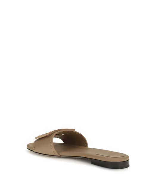 Fendi Brown Sandals Baguette Calf Leather