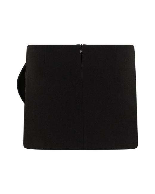 Magda Butrym Black Mini Skirt Low Waist Polyester