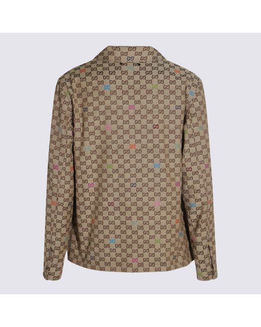 Gucci Brown Cotton Casual Jacket for men