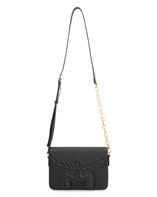 MCM Gray Mini Leather Crossbody Handbag