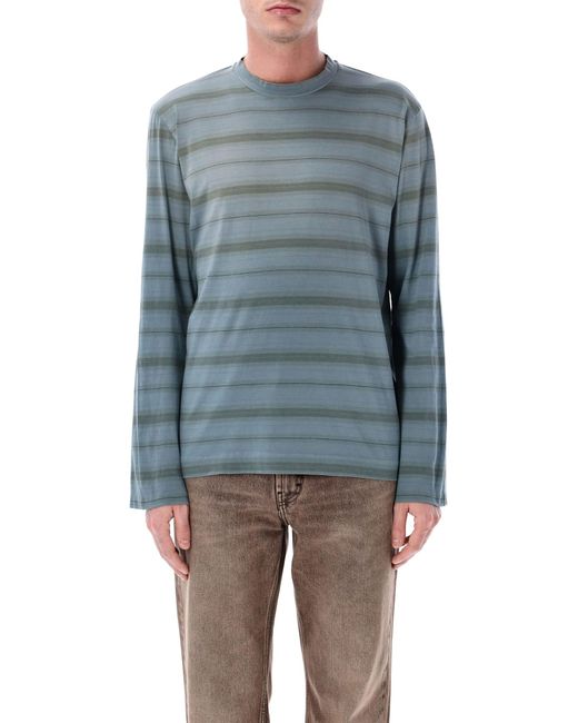 Our Legacy Blue Box Long Sleeve Striped Tee for men