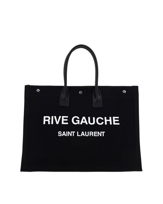 Saint Laurent Black Rive Gauche Tote Bag