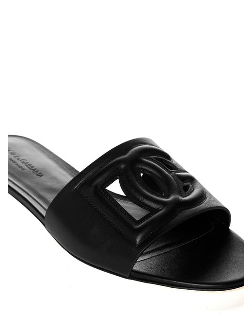 Dolce & Gabbana White Slides Calfskin