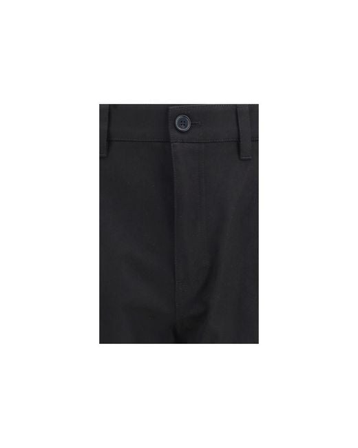 Burberry Black Cotton Chino Pants for men