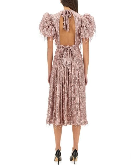 ROTATE BIRGER CHRISTENSEN Pink Chic Mini Dress With Unique Bangs