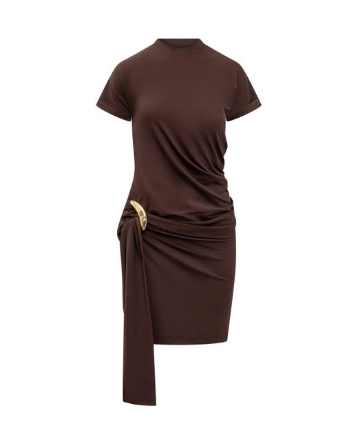 Ferragamo Brown Dress With Bijoux Ring