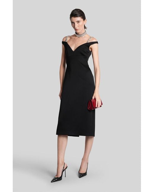 David Koma Black Long Dress