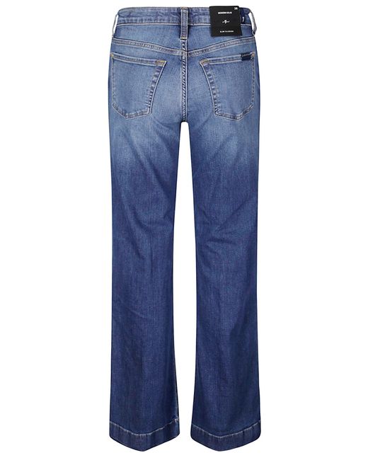7 For All Mankind Blue Modern Dojo Trousers With Carpenter Details