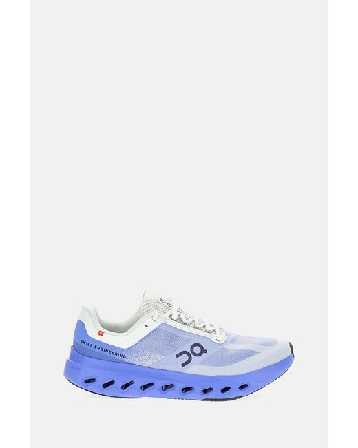 On Shoes White Sneakers Pelle E Tessuto for men