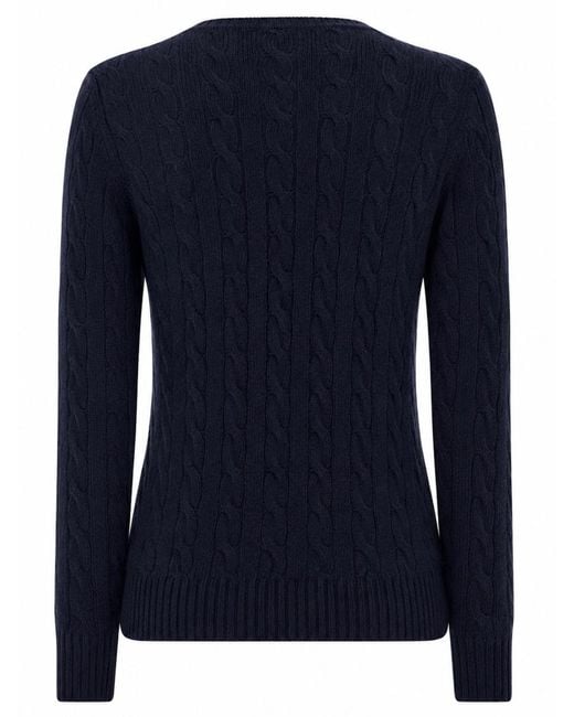 Polo Ralph Lauren Blue Jumper Cable-Knit Jumpers
