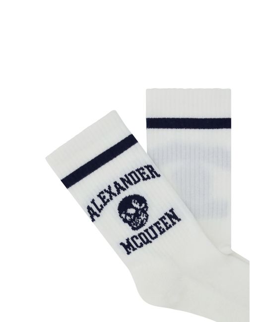 Alexander McQueen White Socks for men