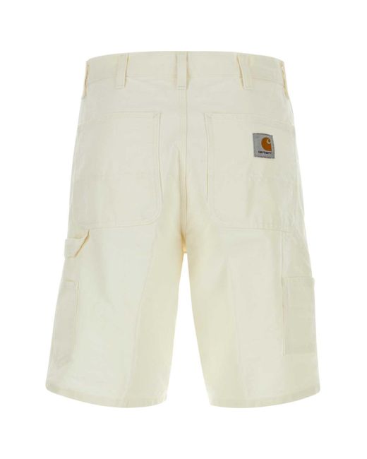Carhartt White Cotton Single Knee Short for men