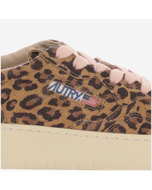 Autry Brown Sneakers Medalist Low Suede Leather Trainers