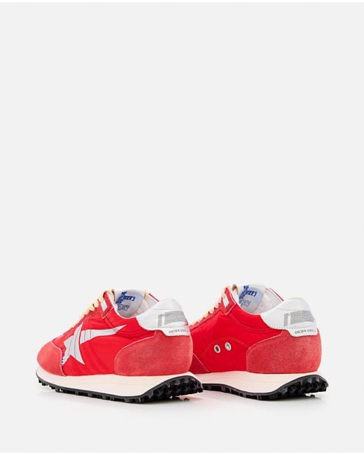 Golden Goose Deluxe Brand Red Sneakers With Star Accents