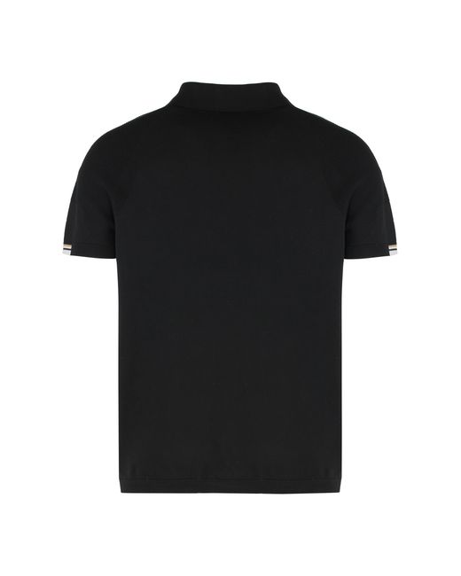 Boss Black Short Sleeve Polo With Zip Closure Viscose Shirts for men