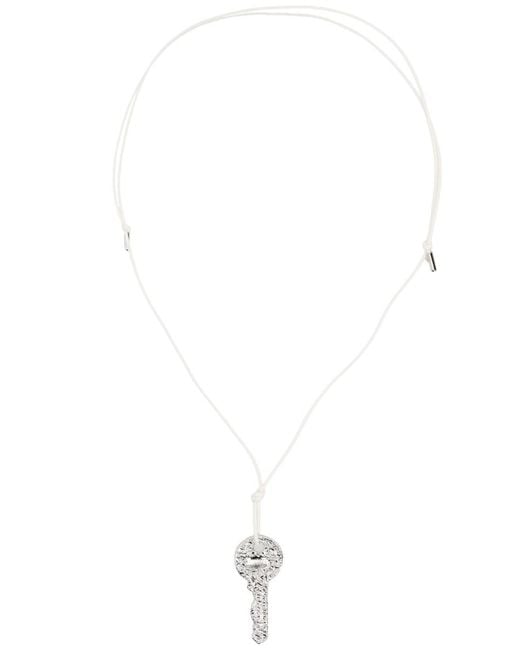 MM6 by Maison Margiela White Key Necklace Brass Necklaces