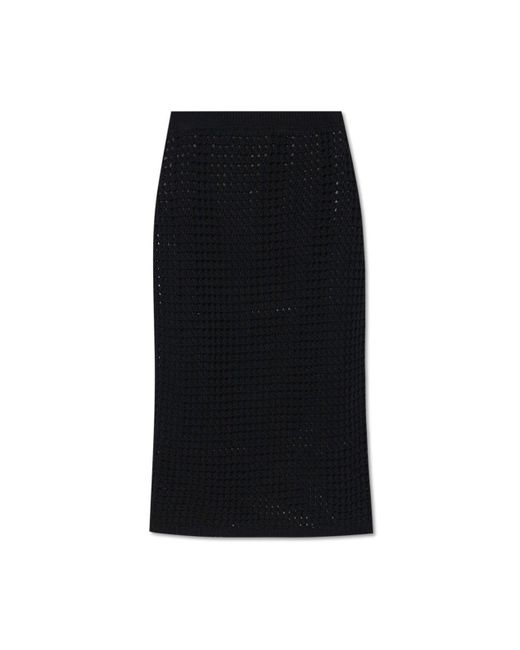Theory Black Skirt With Decorative Knit