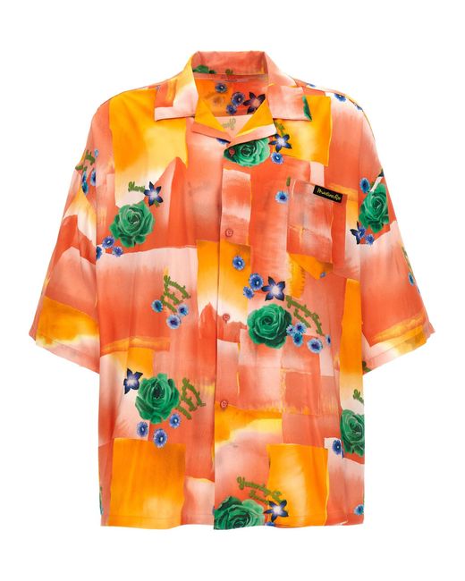 Martine Rose Orange 'Today Floral Coral' Shirt for men