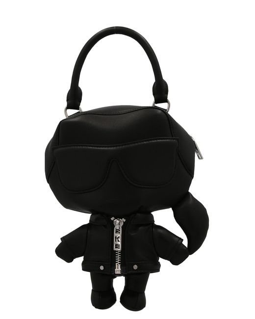 Karl Lagerfeld Leather Ikonik 3d Doll Handbag in Black | Lyst