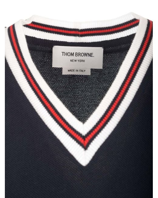Thom Browne Blue V Neck Tennis Dress